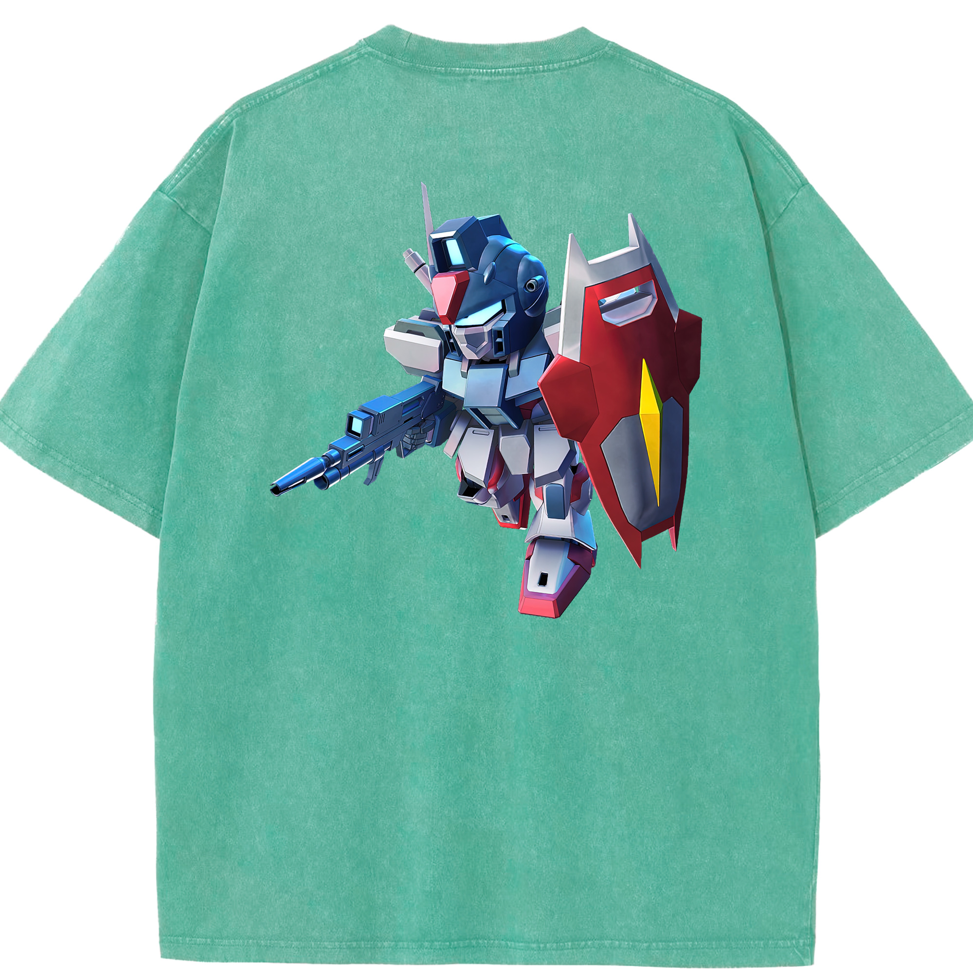 （画像用） 機動戦士ガンダム Mobile Suit Gundam 綿100% ヴィンテージ風 半袖Tシャツ（背面プリント）